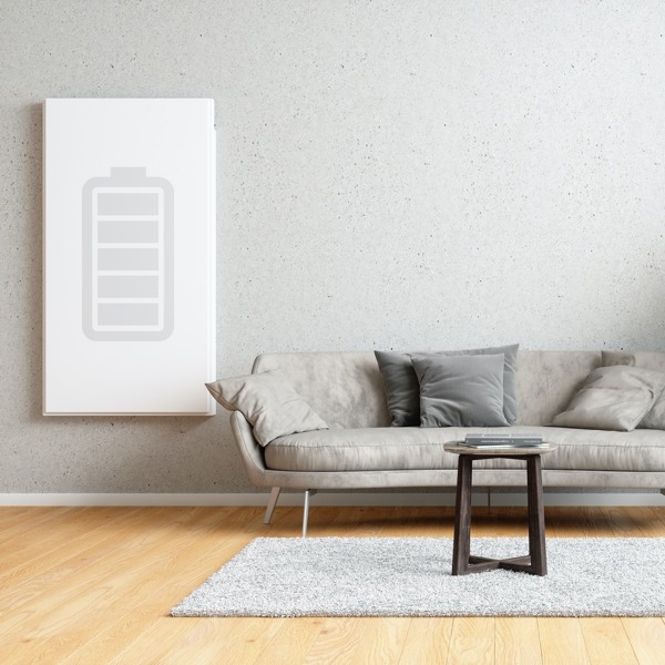 Home battery in a modern lounge