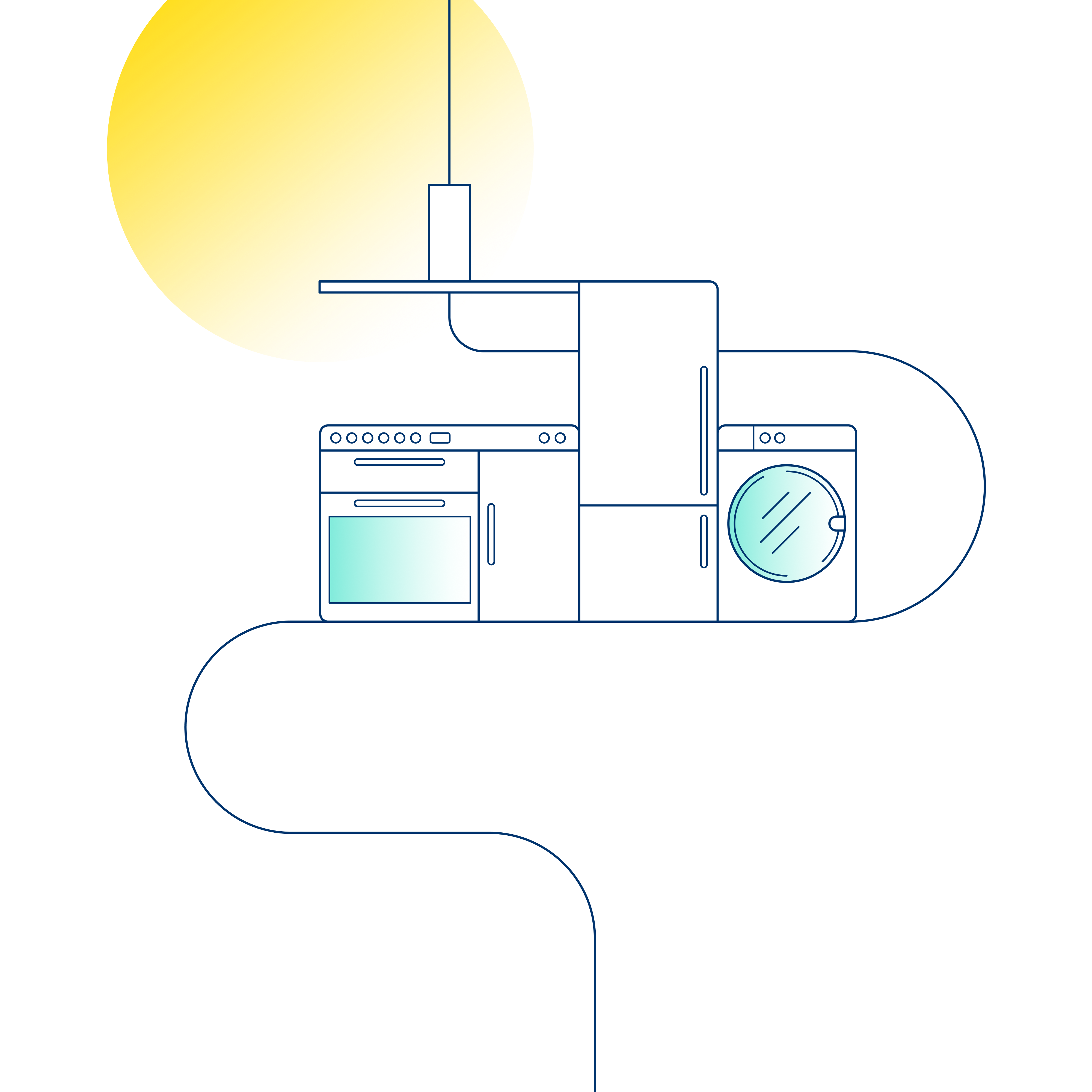 Illustration of home appliances