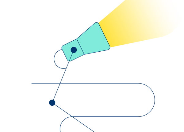 An illustration of a table lamp that's switched on.