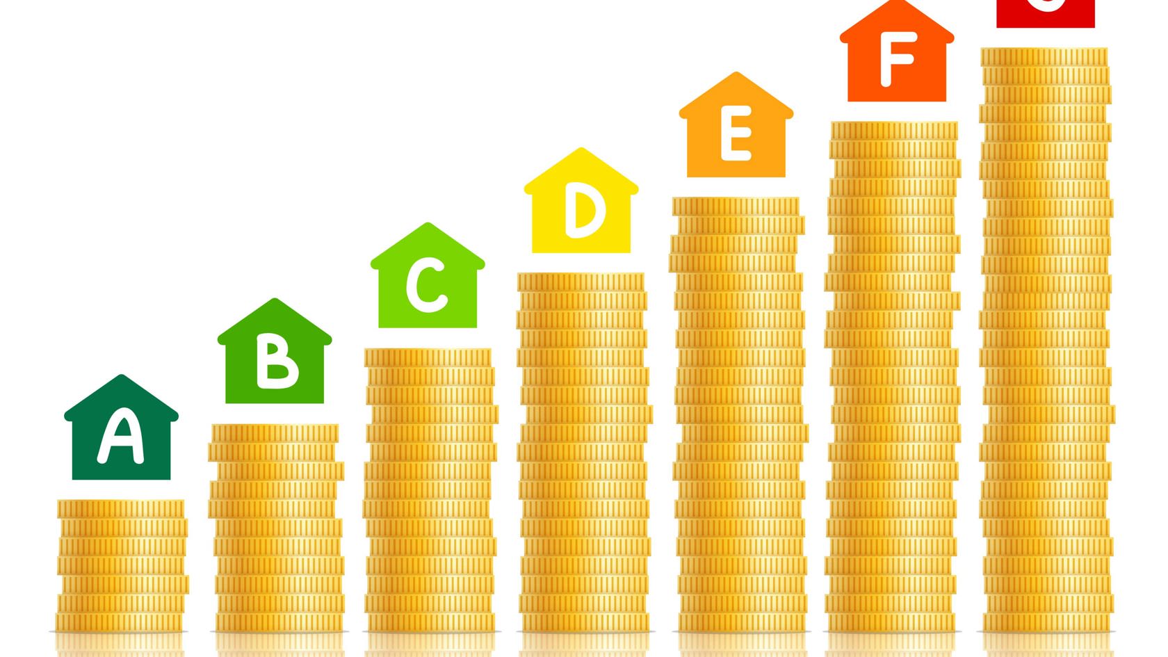 A graphic showing piles of coins in increasing sizes