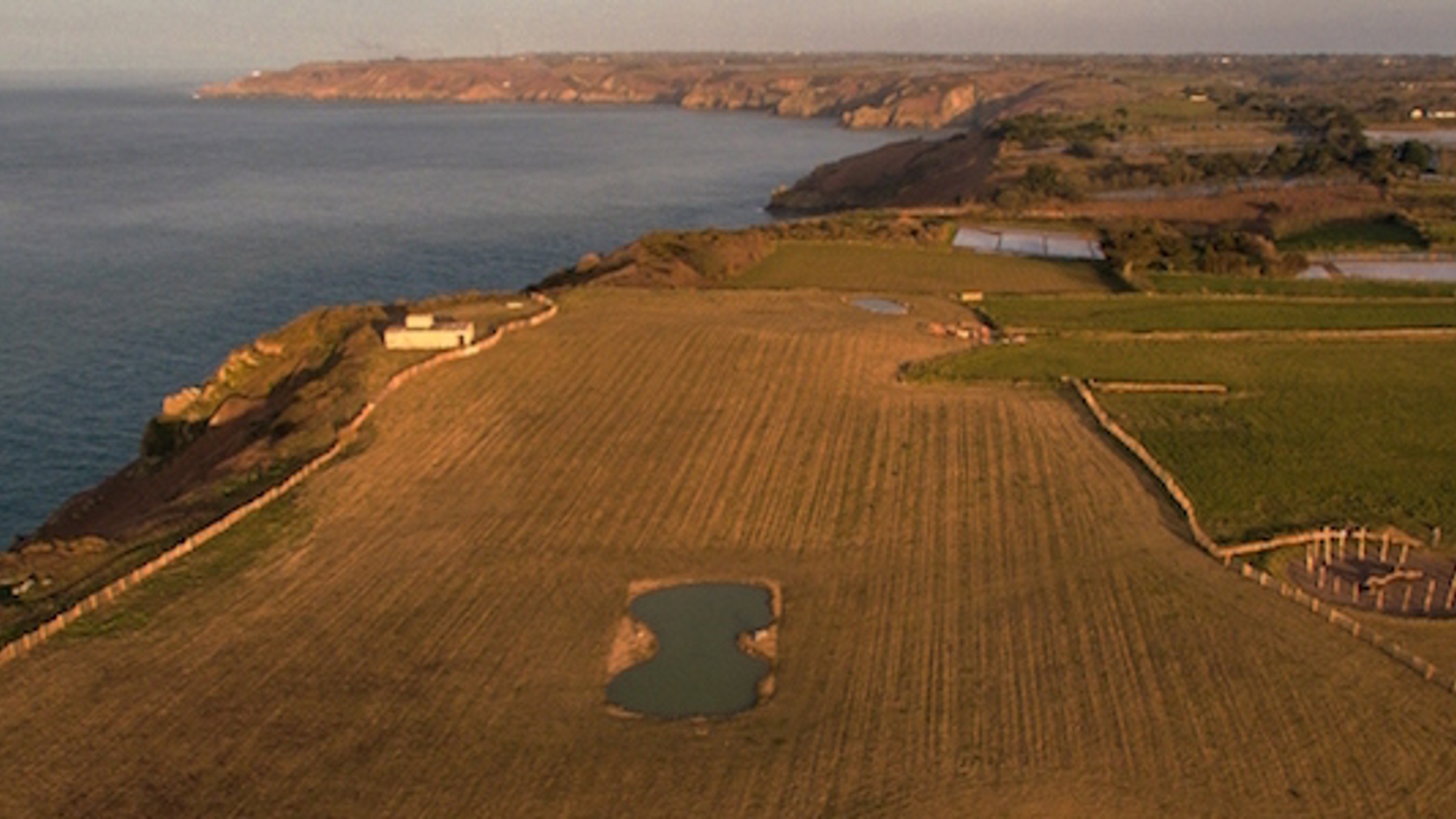 Aerial view of Plemont Headland