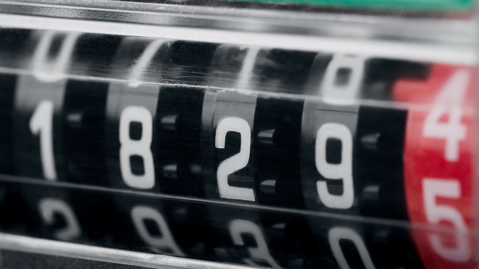 Numbers on a meter