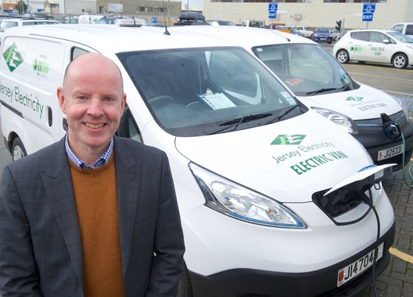 Electric vans being charged