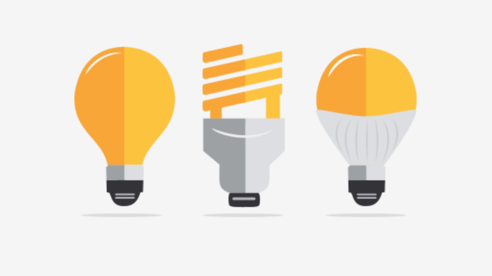 Illustration of three lightbulbs