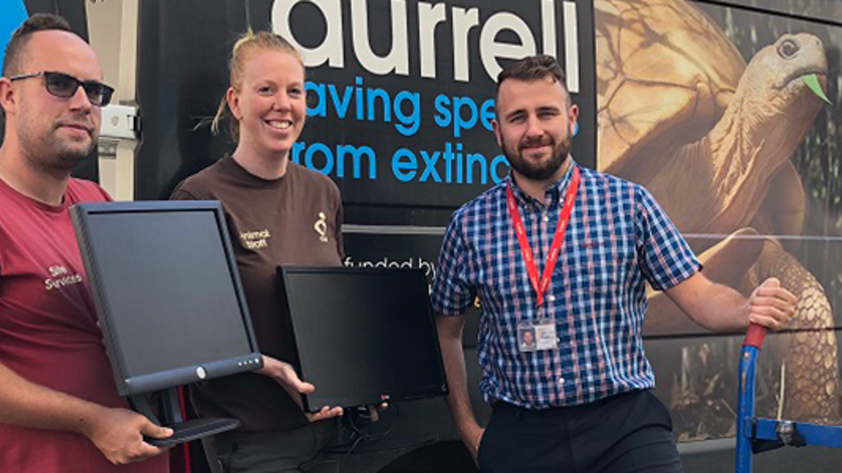 Jersey Electricity and Durrell team with computers