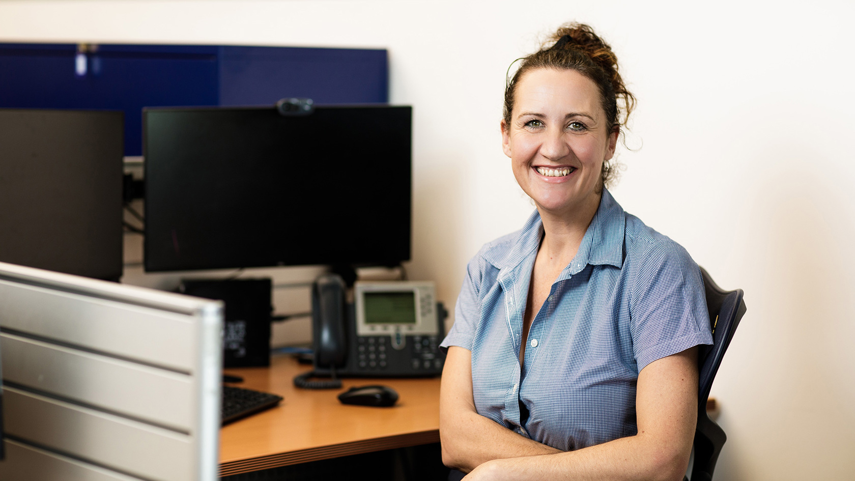 Kristy Page from the Customer Care team at the Jersey Electricity offices in St Helier.