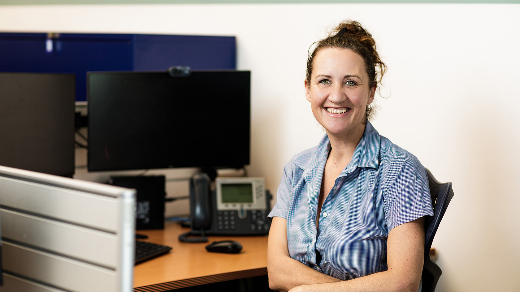 Kristy Page from the Customer Care team at the Jersey Electricity offices in St Helier.