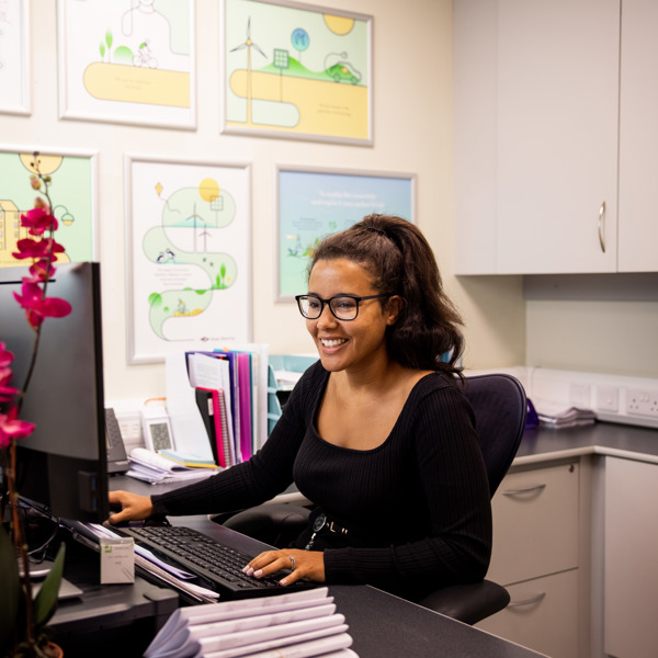 Stacey At Desk