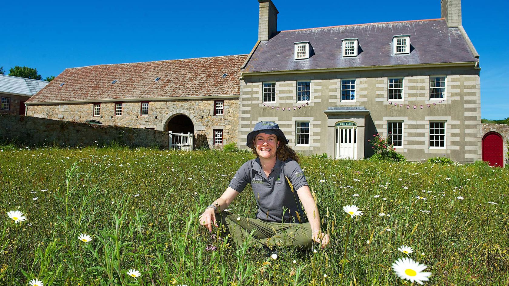 Erin outside national trust property