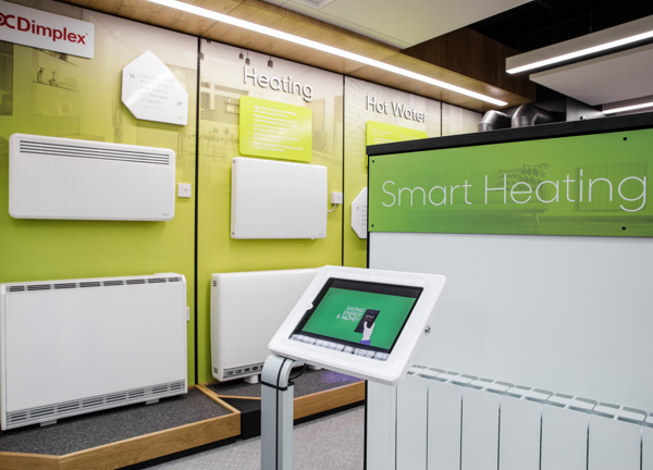 The smart heating display at Smarter Living.