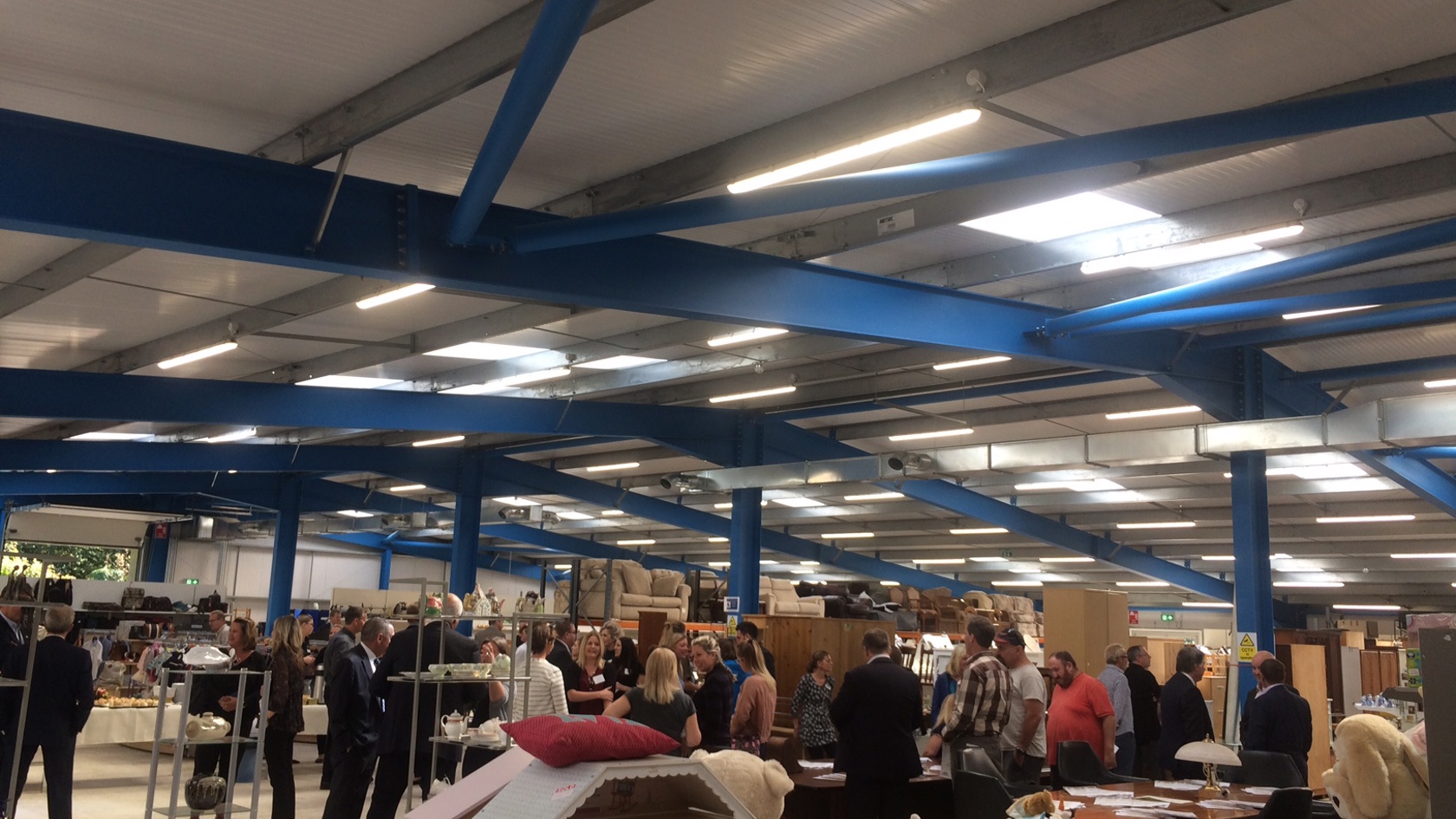 People gather in the new Acorn Refuse Centre