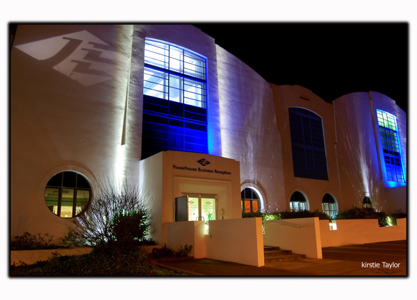 The Powerhouse lit up a night after its renovation.