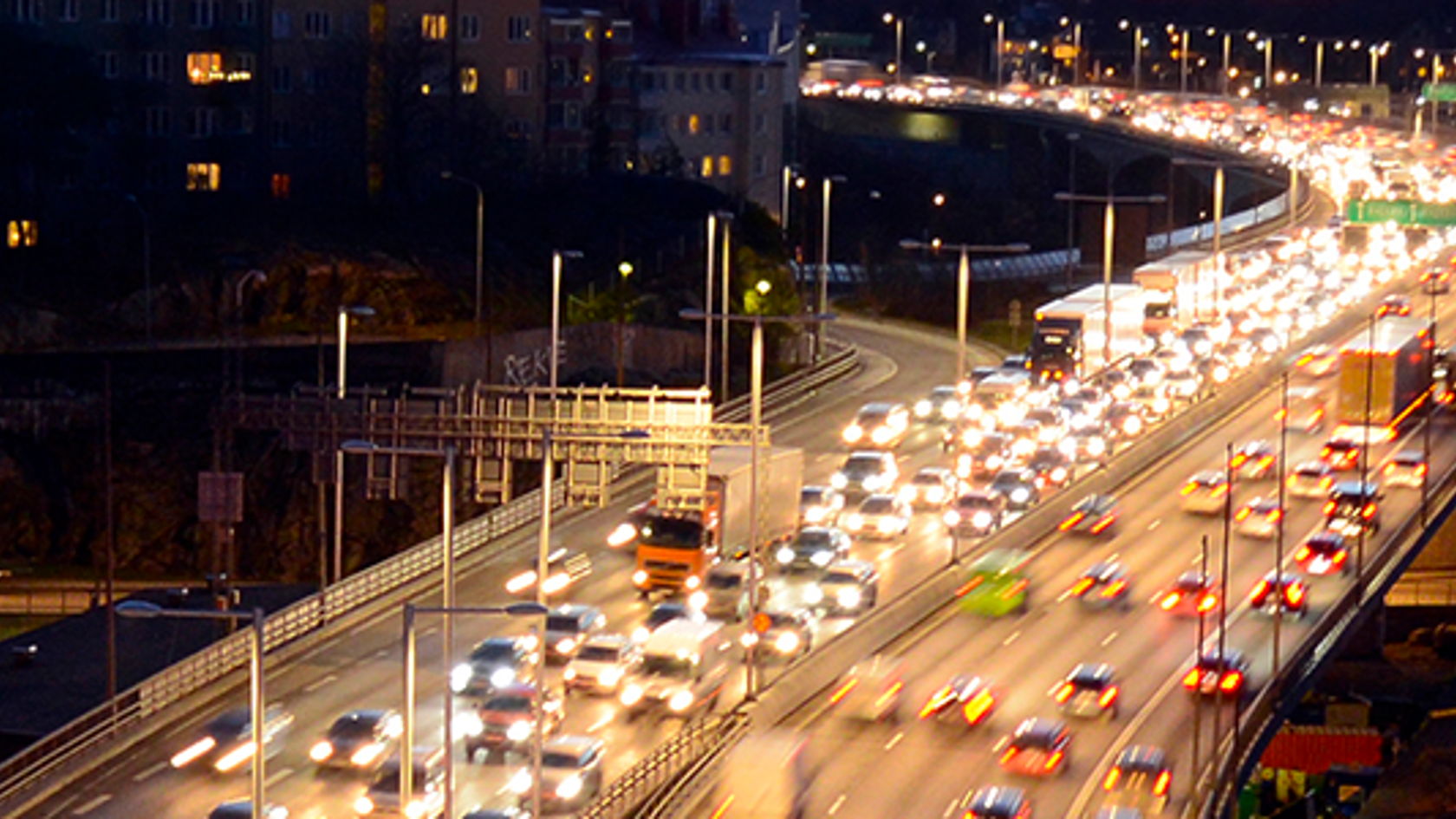 Traffic on a bridge