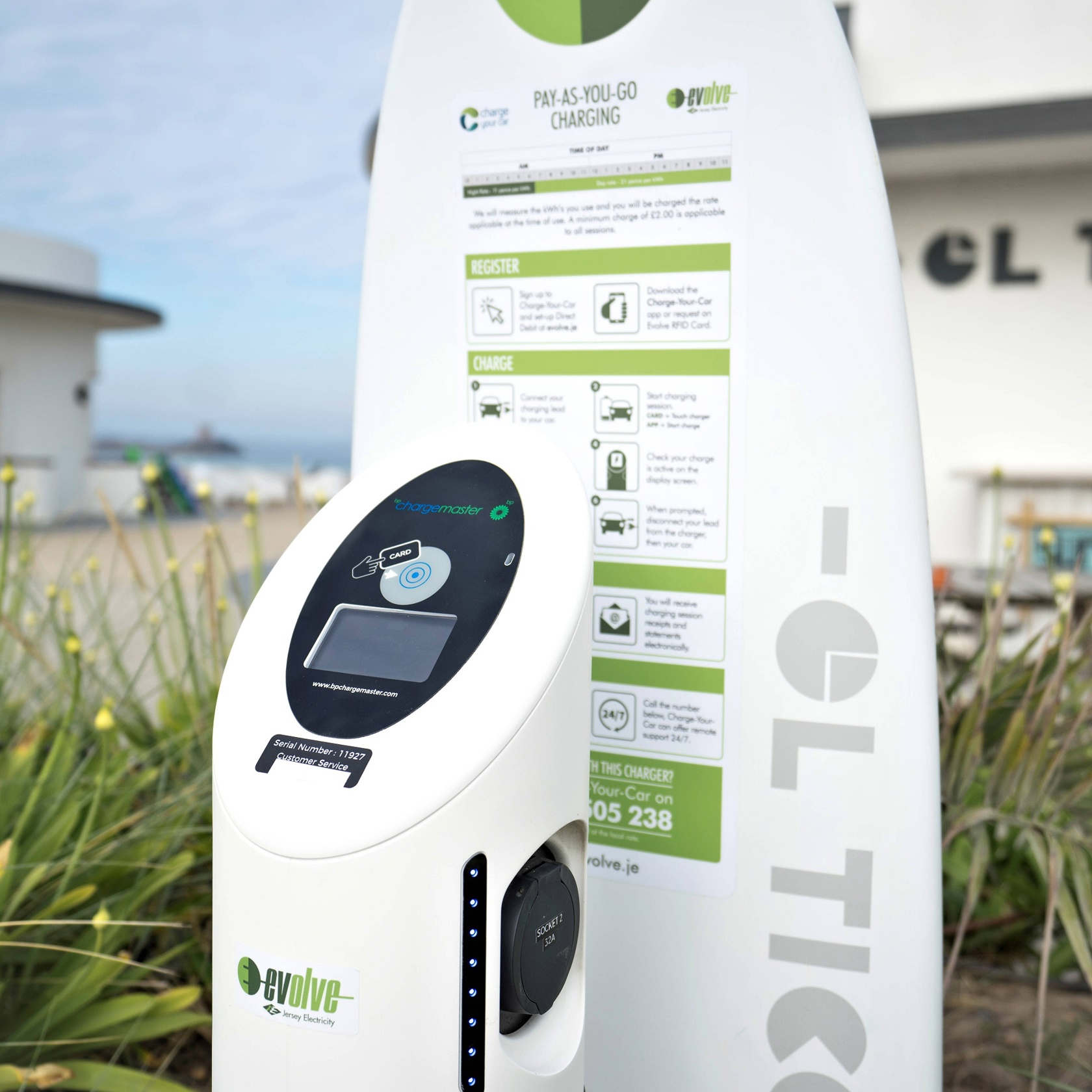 The electric vehicle charge at El Tico