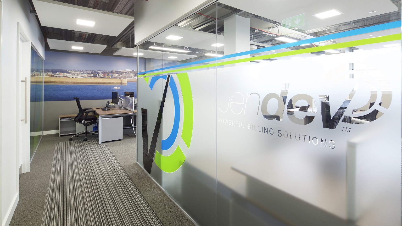 An internal photograph of the Jendev offices in Jersey.