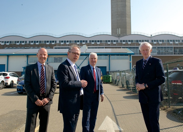 Jersey Electricity team outside of La Collette power station