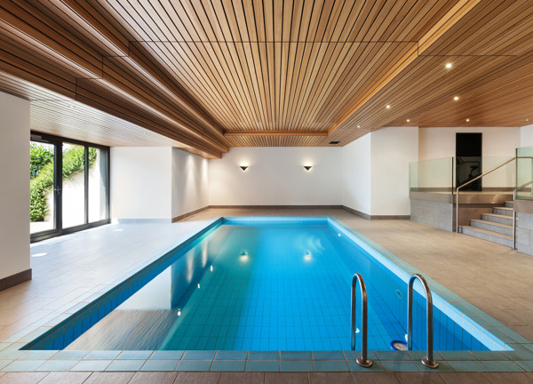 Indoor swimming pool in modern home