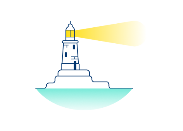 Illustration of a lighthouse
