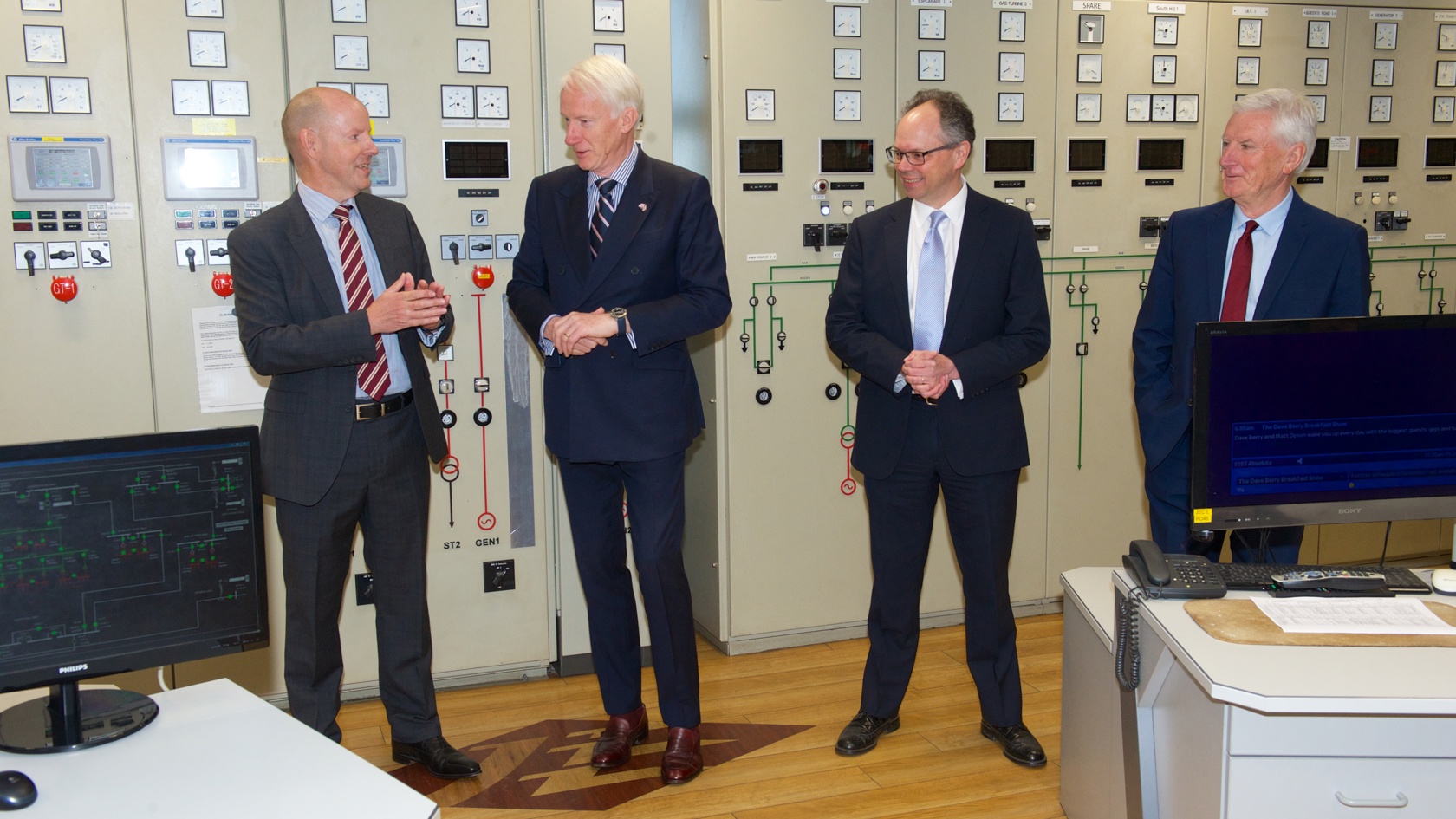 Chris Ambler and Lieutenant Governor tour La Collette power station