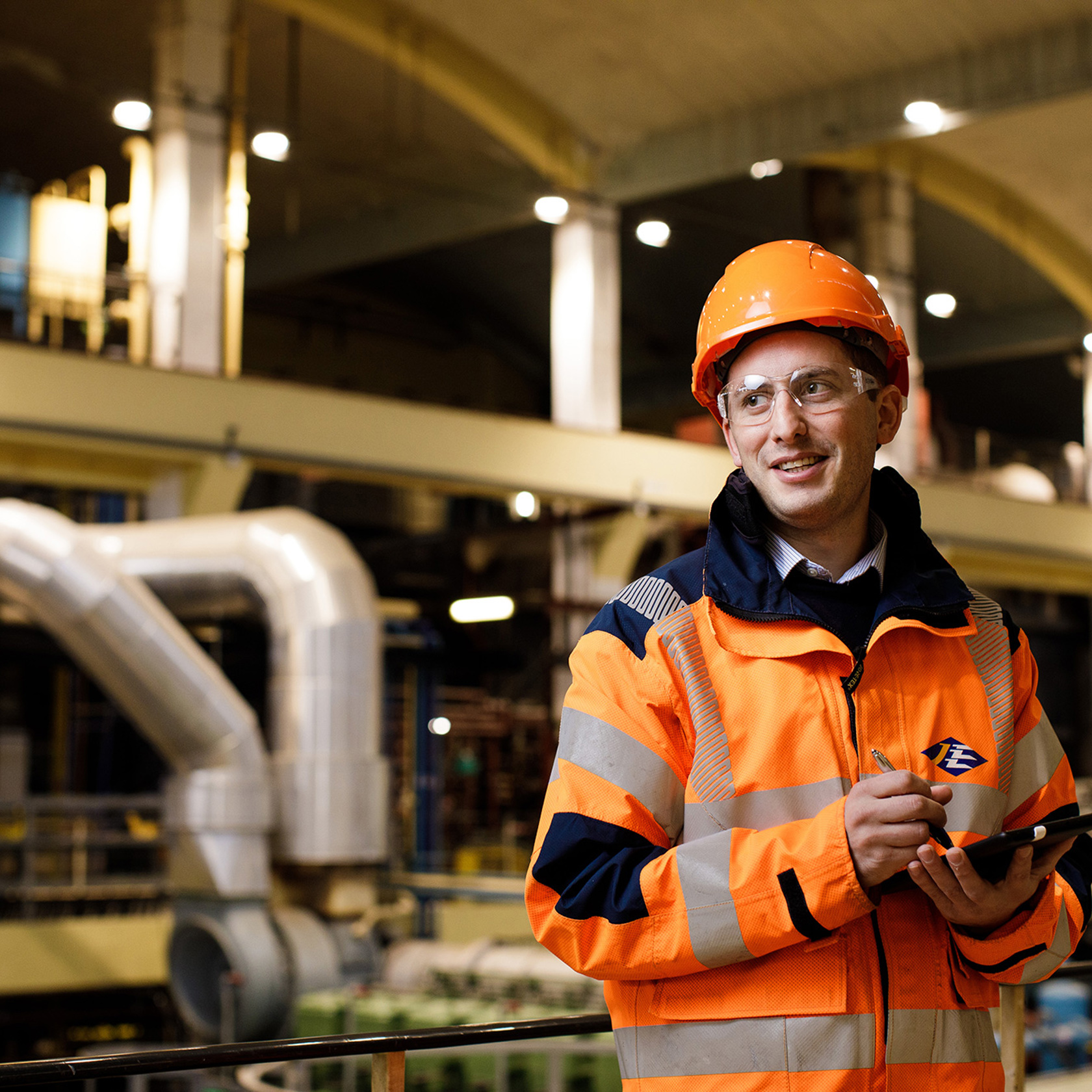 Matthew Malorey is pictured inside the La Collette powerstation.