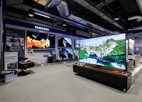 The television department in The Powerhouse showroom.