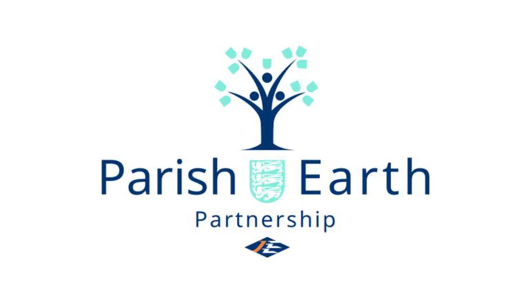 Blue and teal logo for Jersey Electricity's Parish Earth Project