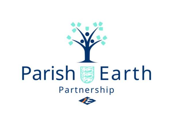 Blue and teal logo for Jersey Electricity's Parish Earth Project
