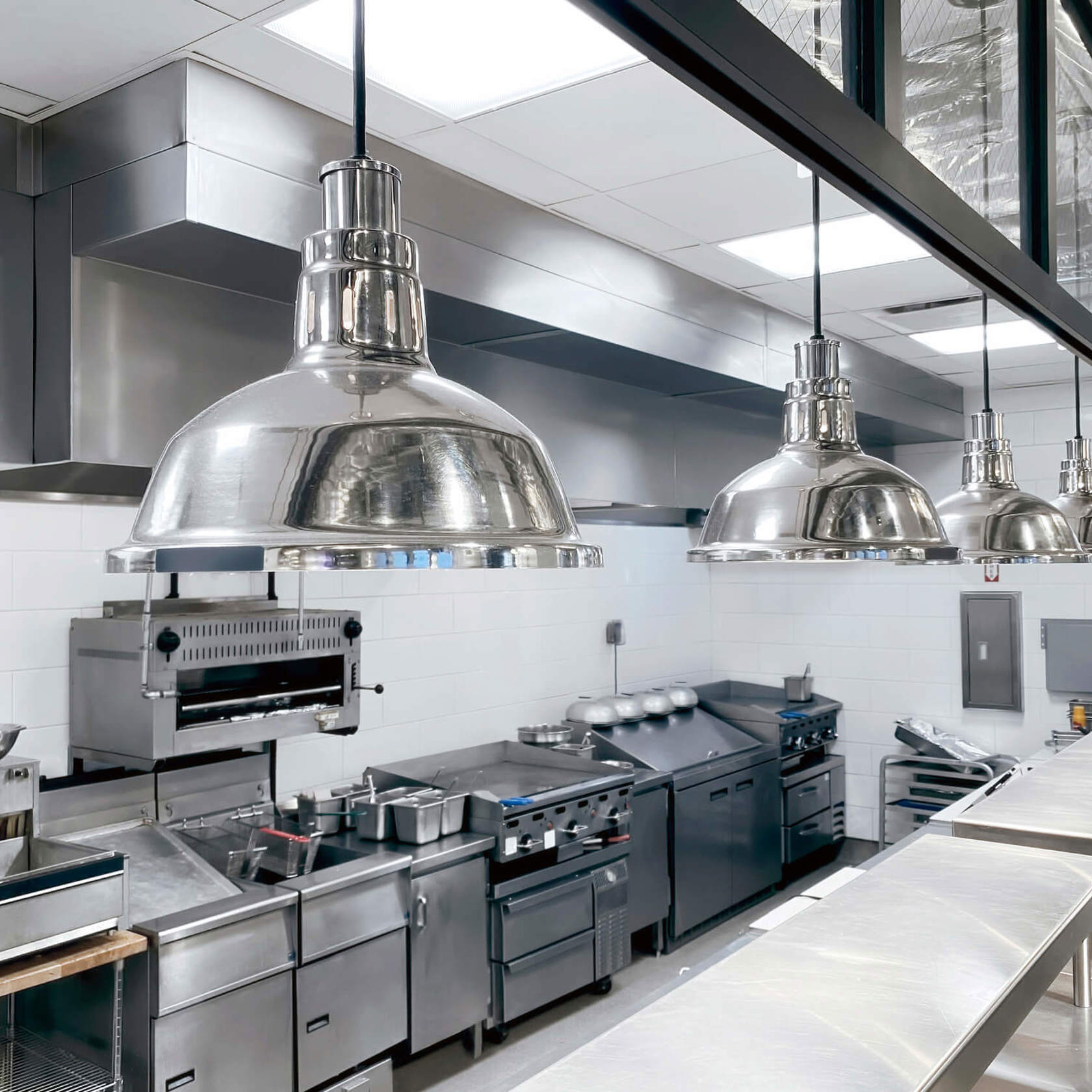An internal image of a commercial resturant kitchen.