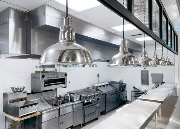 An internal image of a commercial resturant kitchen.