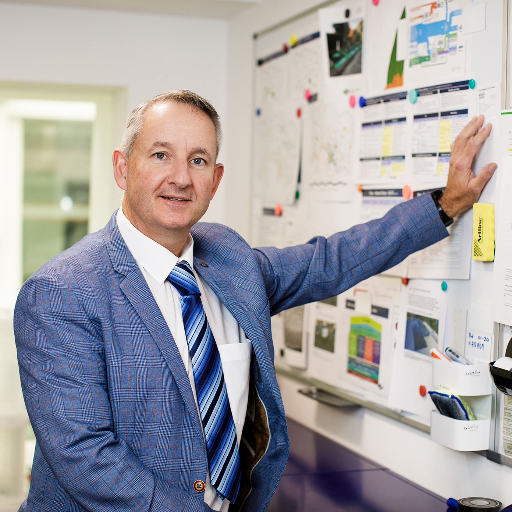 Peter Cadiou, Director of Commercial Services is photographed in his office.