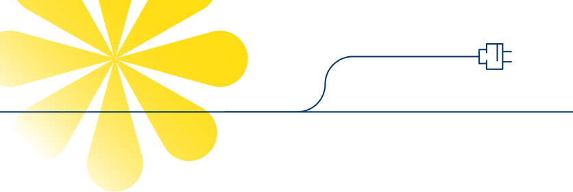 An abstract illustration that represents solar installations and embedded generation projects. - Tablet