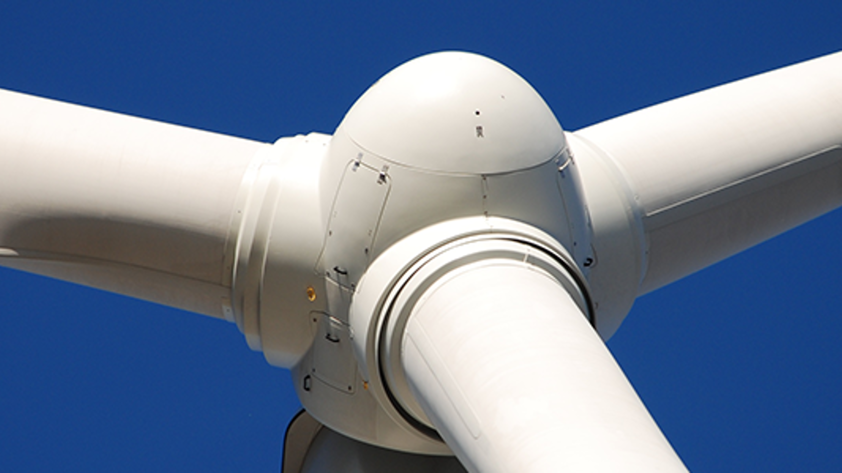 Close up of a wind turbine