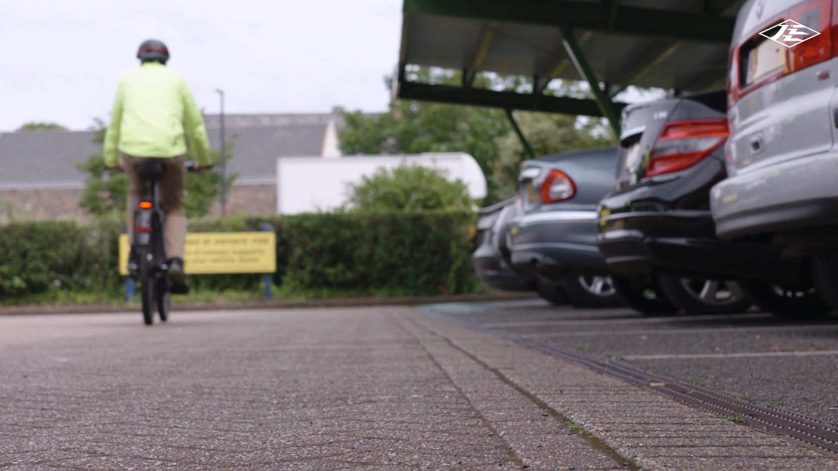 Cyclist pedals away at Solar Hub