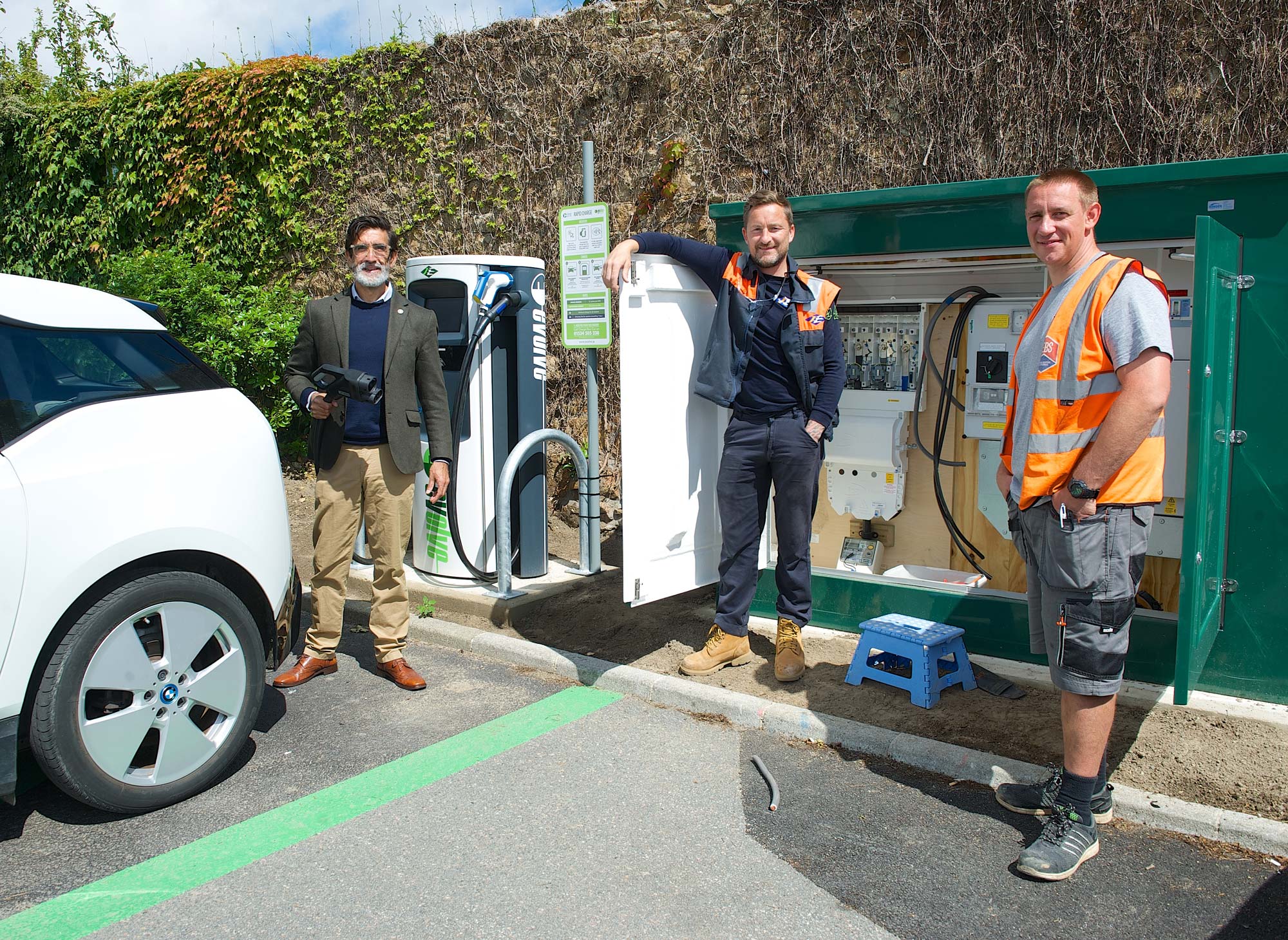 Third public Evolve rapid EV charger unveiled at Red Houses Jersey