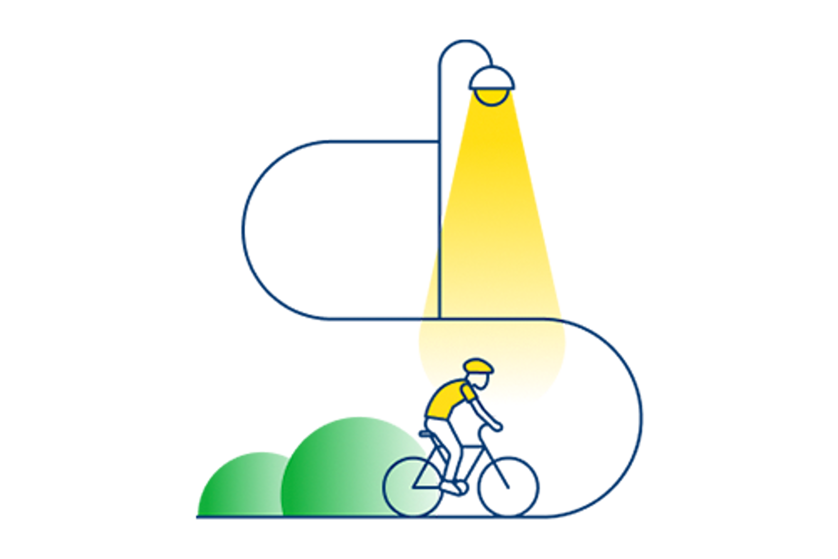 Illustration of a cyclist