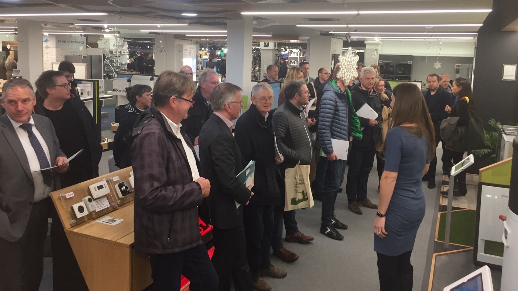 Group gathers to see new Vallaint boilers at Smarter Living