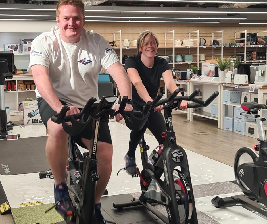 Cycle challenge Andy and Suzie