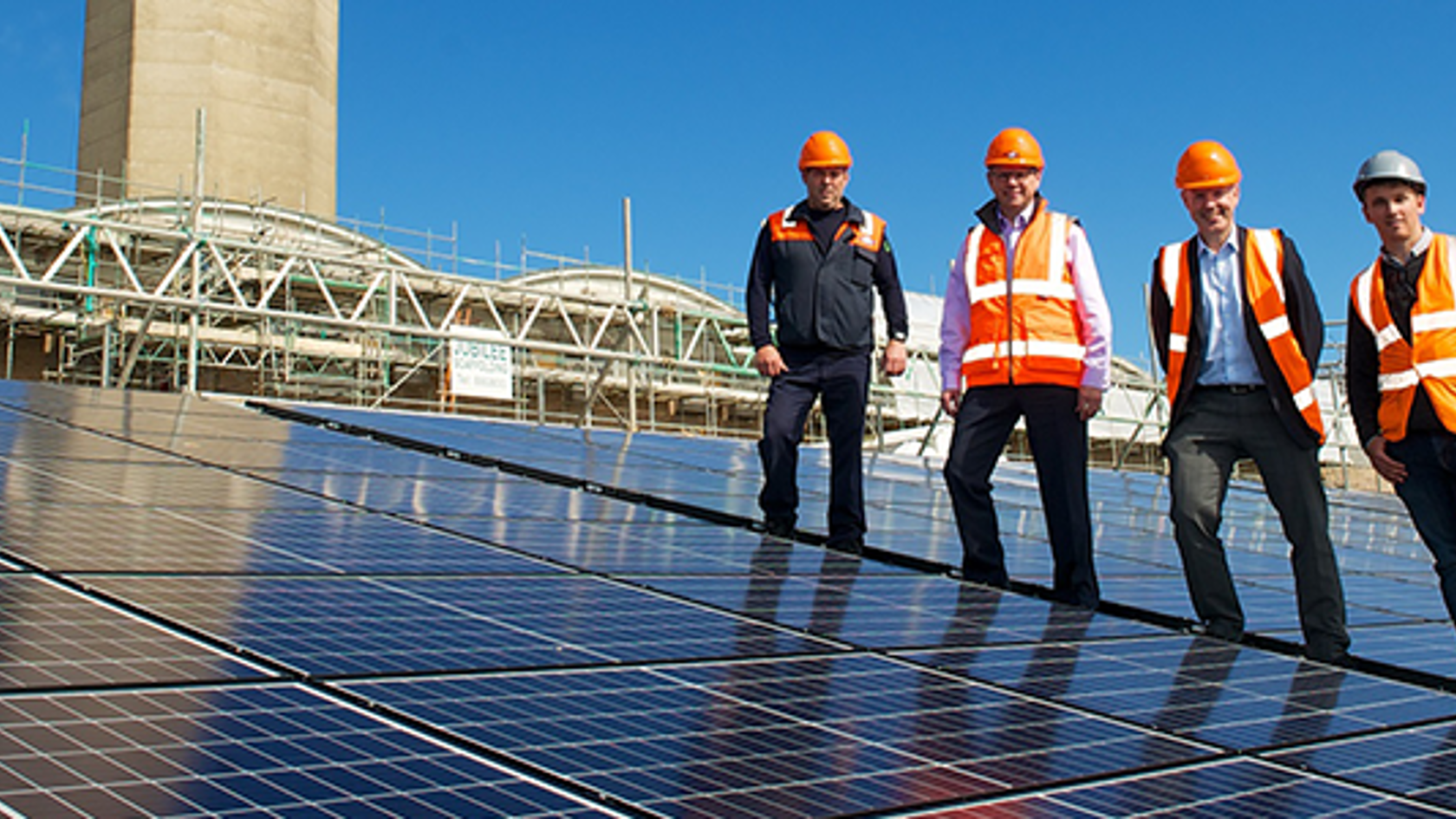 JE team and partners on La Collette solar array