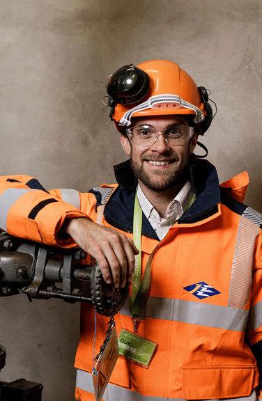 Jersey Electricity Engineer Sam Boleat.